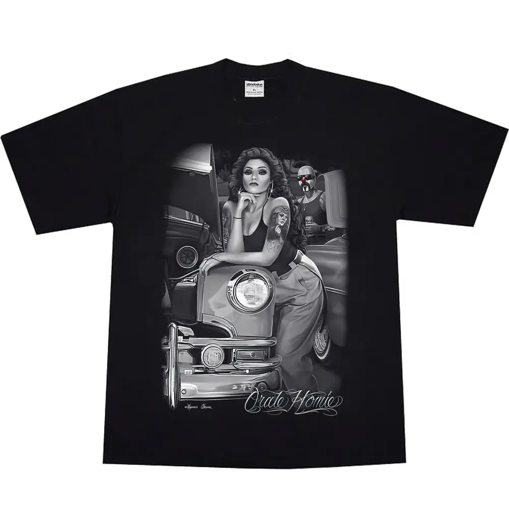 Oversized Orale Homie Lowrider Unisex Hoodie - Menswear Top, Chicanos Cholo Mexican Style Casual Streetwear Outfits