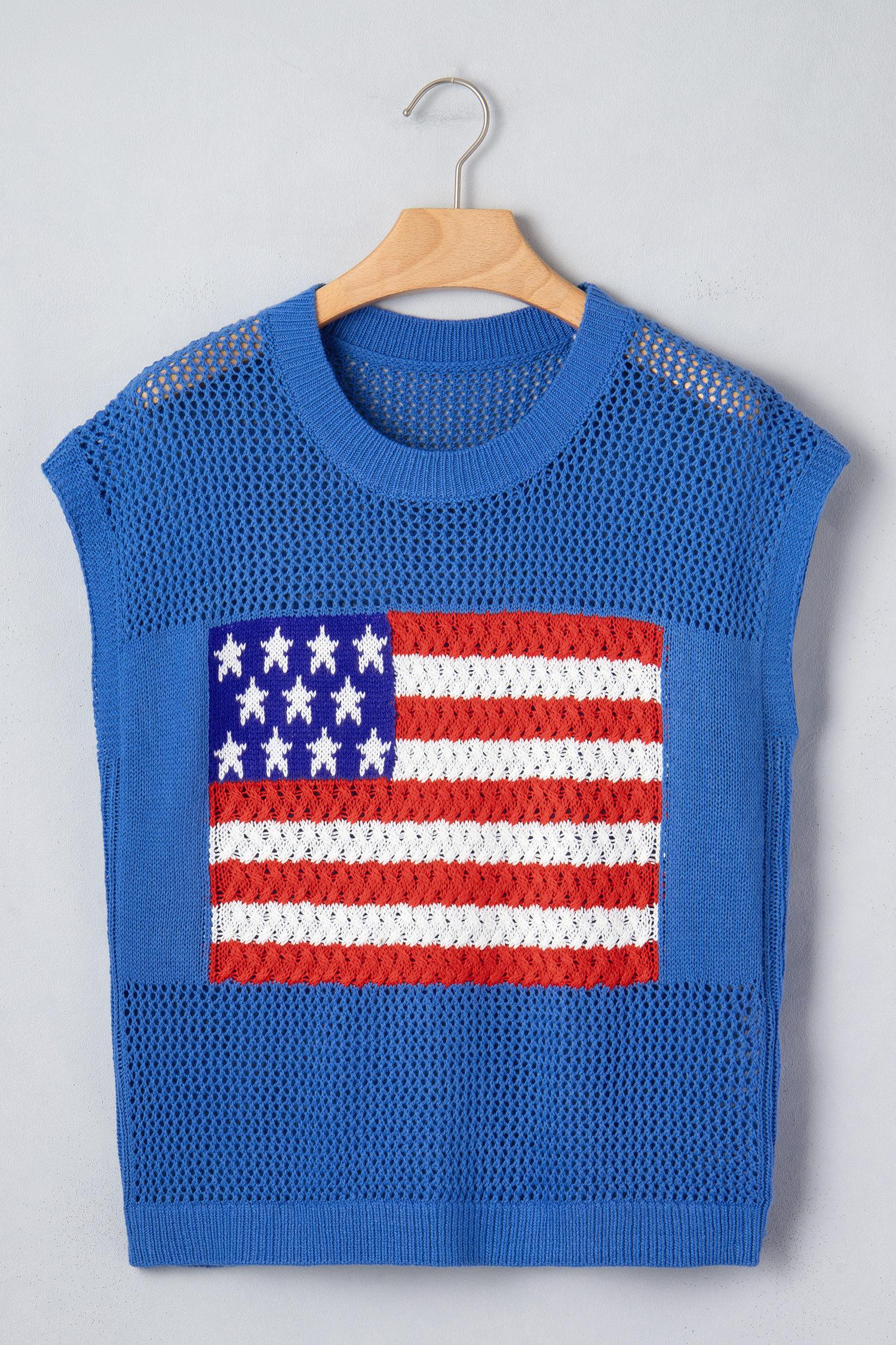 Mntaor Women's American Flag Graphic Relaxed Fit Short Sleeve Knit Sweater Top for Independence Day Festivals & Casual Streetwear Knitwear - Womenswear Mntaor Women's American Flag Graphic Relaxed Fit Short Sleeve Knit Sweater Top for Independence Day Festivals & Casual Streetwear Knitwear - Womenswear