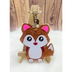 Amber Fox Keychain - 3 Inch