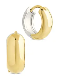Betina Dual Tone Thick Micro Hoops