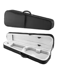 Portable Nylon Fabric Violin Case 4/4 Full Size With Anti-Scratch Protection, Lightweight Travel Bag, Padded Interior, Durable Zipper, Adjustable Shoulder Strap, Soft Exterior, Protective Case For Beginners To Professionals