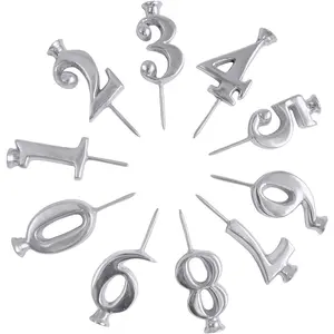 Number candle holder set silver brillante gifts candleholders recycled sandcast aluminum handmade in mexico