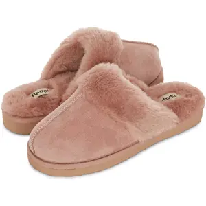 Floopi Women's Vegan Suede EVA Scuff Slipper - 9, Pink