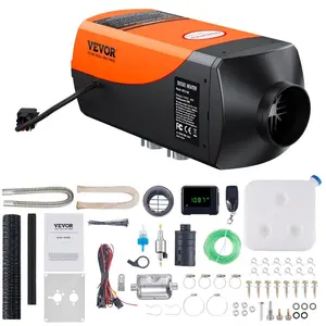 VEVOR Diesel Air Heater, 12V 2KW Diesel Heater with Remote Control and LCD Display, 10L Fuel Tank Diesel Parking Heater, Rapid Heating for RV Trailer Camper Van Boat