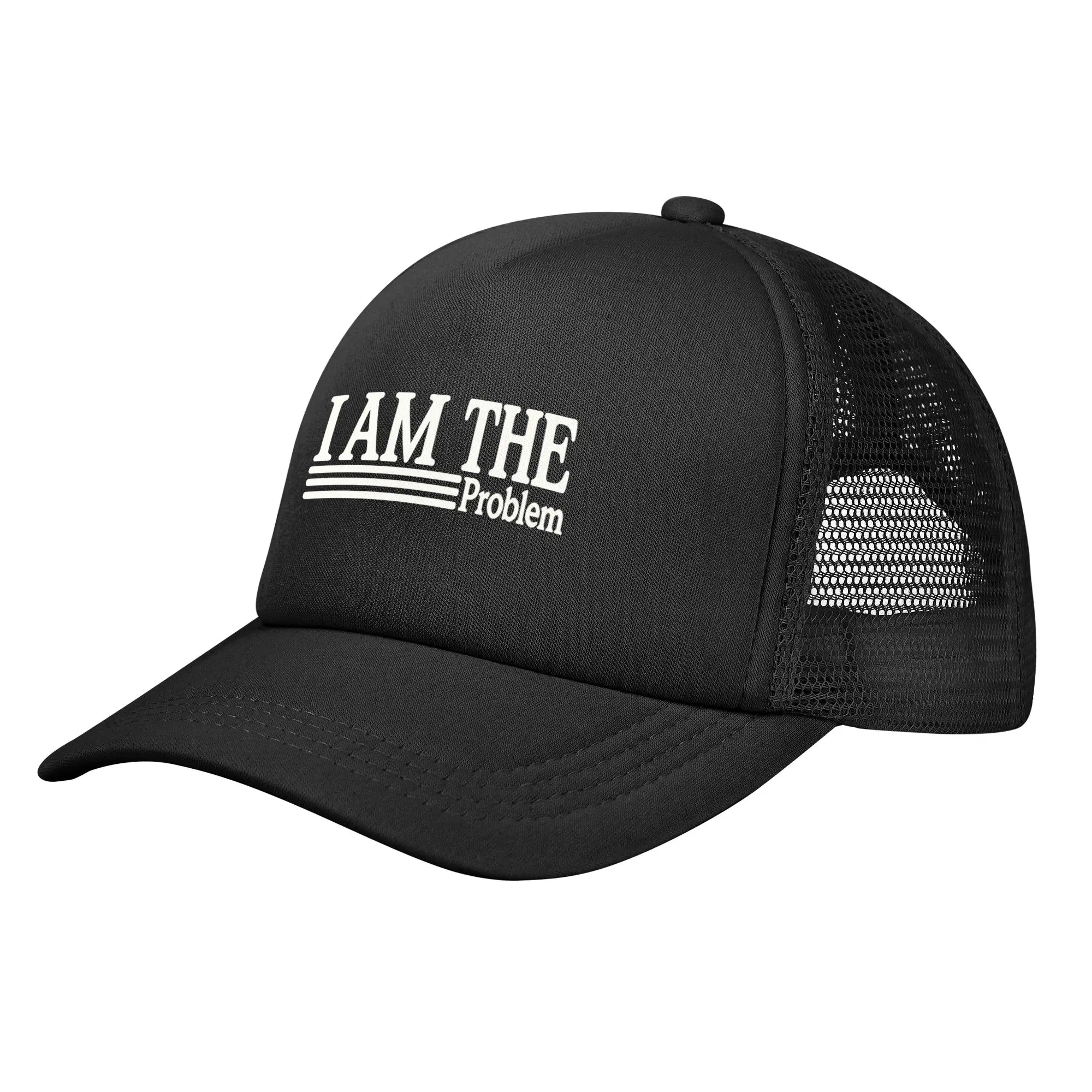 Streetwear Funny Quote Trucker Hat - "I Am The Problem" Casual Hat,black cap baseball ,adjustable casual hat,Comfortably made support cap,black color option,hats for men,hats for women
