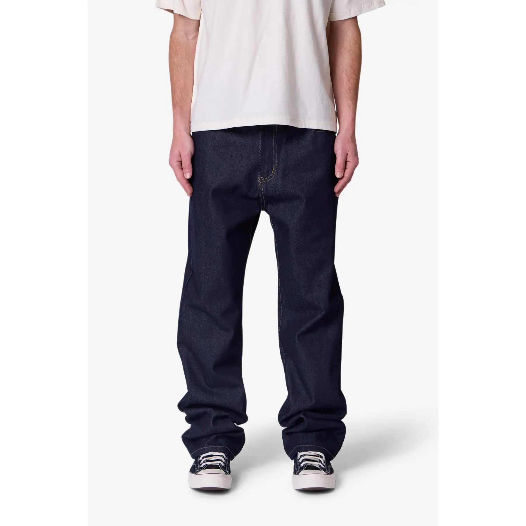 mnml Raw Baggy Denim - Rinsed Indigo