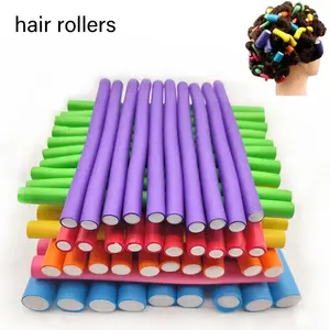 Hair Rollers 10pcs Flexible Hair   Soft Foam Bendy Twist  No Heat Styling Tools for Women Girls Portable Convenient heatless curls rods curling iron