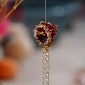 43 Luxury Handmade Heavy Beaded Flower Charm | DIY Pen Topper & Phone Strap Bead