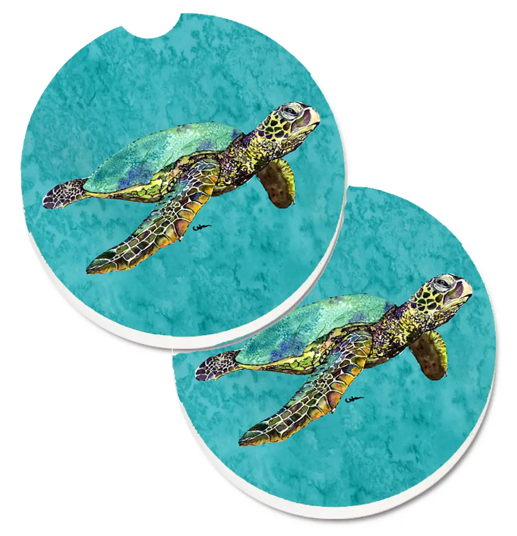 Turtle Car Coaster Set, 2-Piece Cup Holders for Cars, Automotive Interior Decoration Accessory