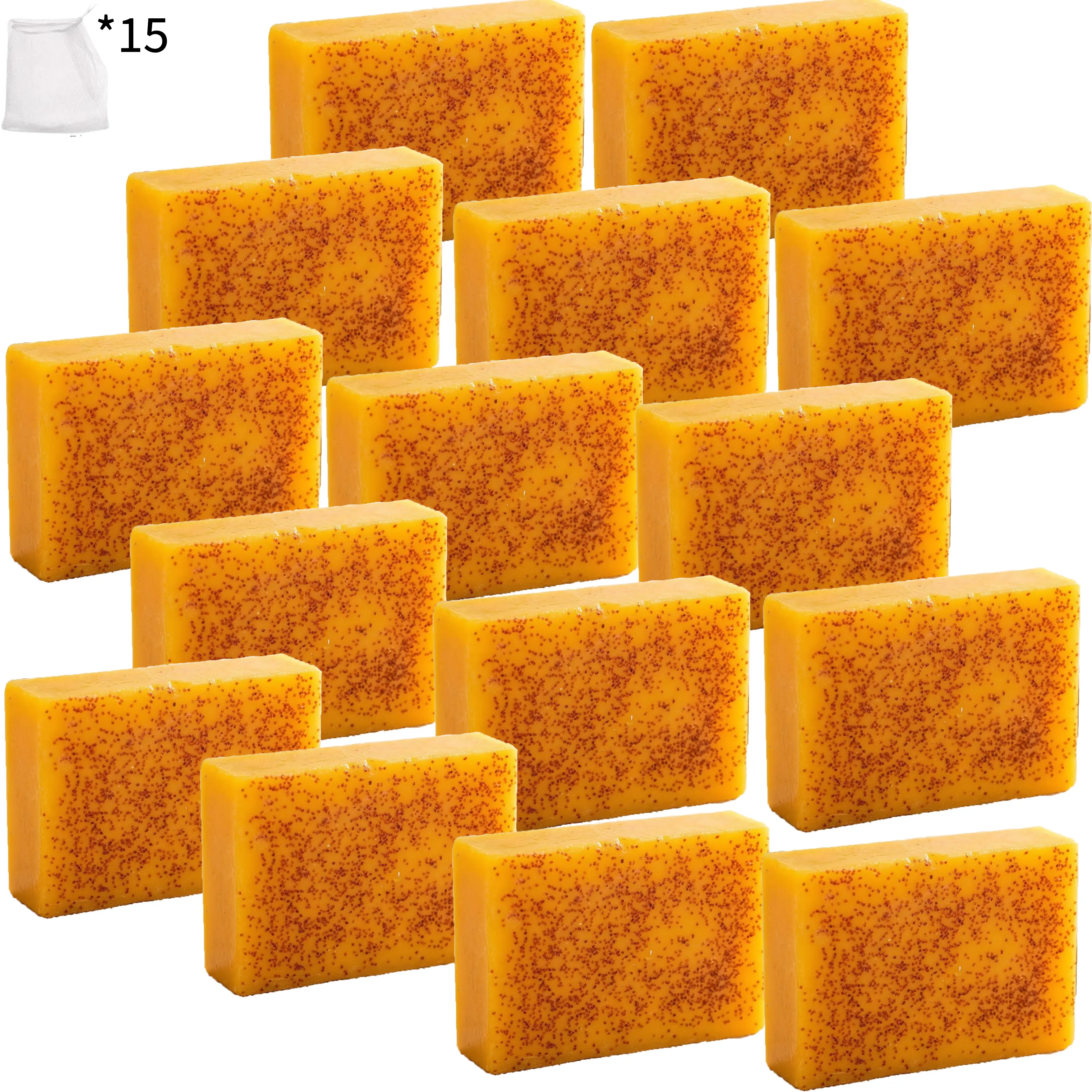 Lemon Turmeric & Kojic Acid Soap, Leaving Skin Feeling Smoother For Face And Body, Maintain Moisture For Facial Skincare And Gentle Exfoliation For Body
