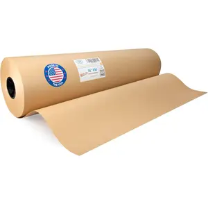36" x 14400" (1200 feet) - USA-Made Large Brown Kraft Paper Roll - 30lb Thickness - Natural Kraft Wrapping Paper for Packing, Void Filling - Craft Material for Kids Art Projects
