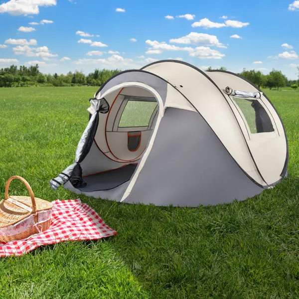 Instant Pop Up Camping Tent, 2-4 Person, Easy Setup Tent, Water Resistant Dome, Portable with Carry Bag
