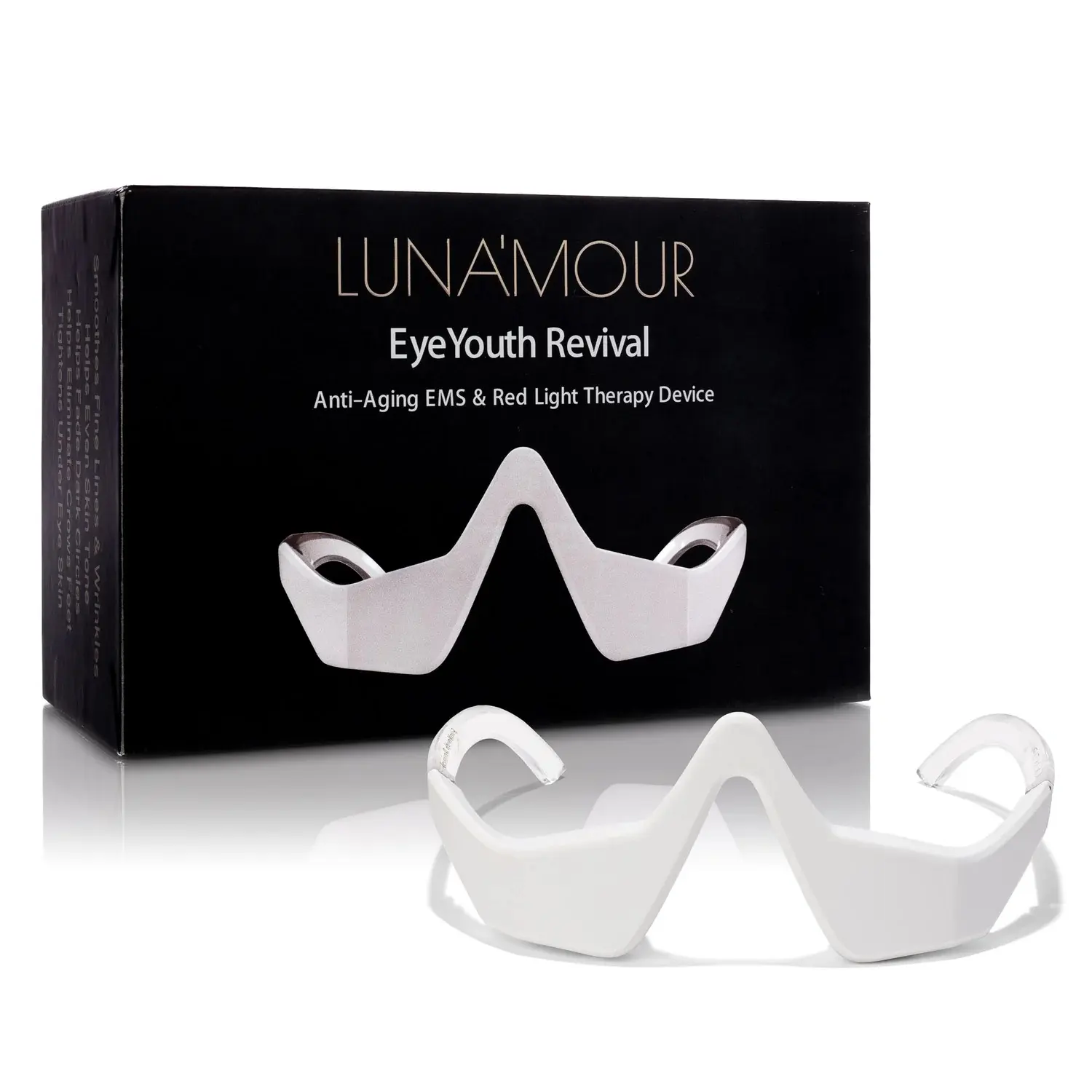 Under Eye Device Red Light Therapy — Microcurrent EMS Eye Massager for Fine Lines & Dark Circles |  EyeYouth Revival