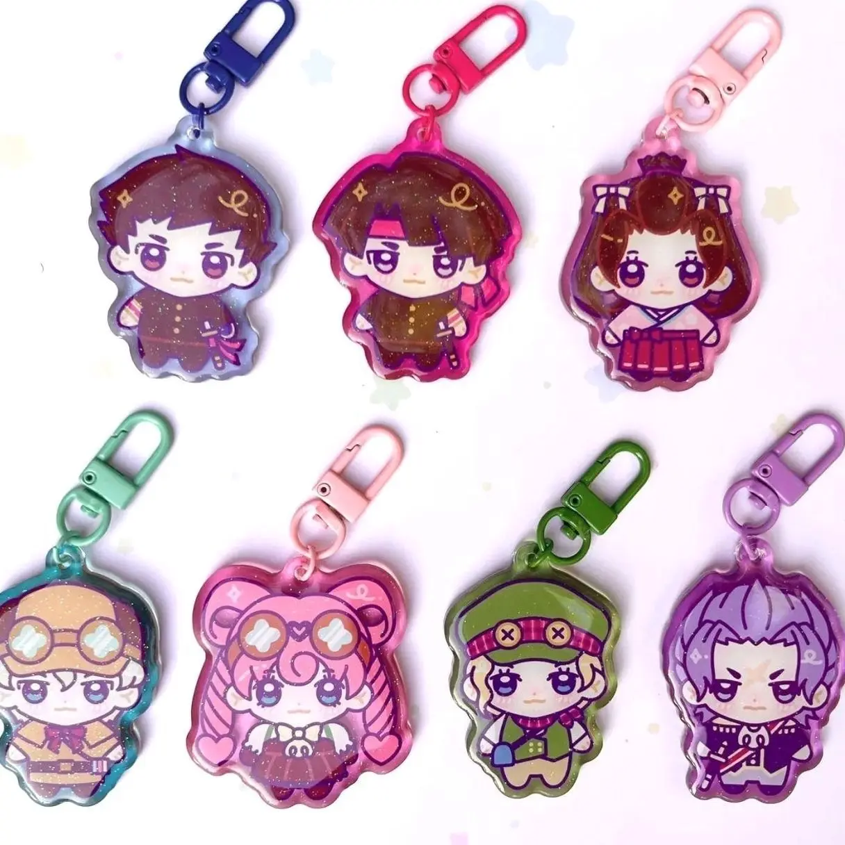 TGAA/DGS Great Attorney Lawyer Game Chibi Gummy Glitter Charms Keychains