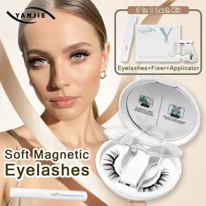 [YANJIE]Soft Magnetic Evelashes All.in-One Box,Reusable,Glue-Free,WaterproofLightweight, Natural Style Makeup Cosmetic,Eveliner-FreeMakeup Cosmetic Eyelash Eyelashes