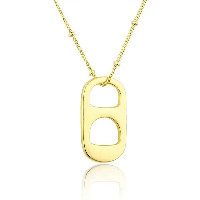 Veliora Gift B Bottle Cap Necklace Soda Tab Pendant for Women Preppy Gifts Trendy Stuff Soda Punk Silver Chain Necklace for Women initial