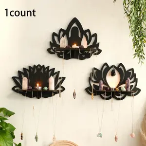 Lotus Design Wall Mounted Shelf, 1/2/ Wall Hanging Corner Shelf, Floating Shelf for Bedrooms Offices Living Room Aesthetic Gift, Decor, Wall Mounted Organizer