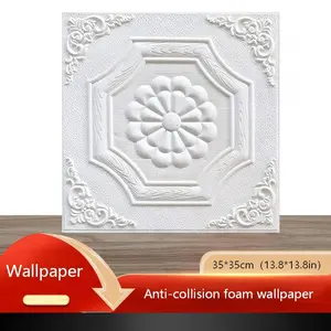 3D Foam Wall Tiles, Decor for Living Room Bedroom Corridor, Easy Clean