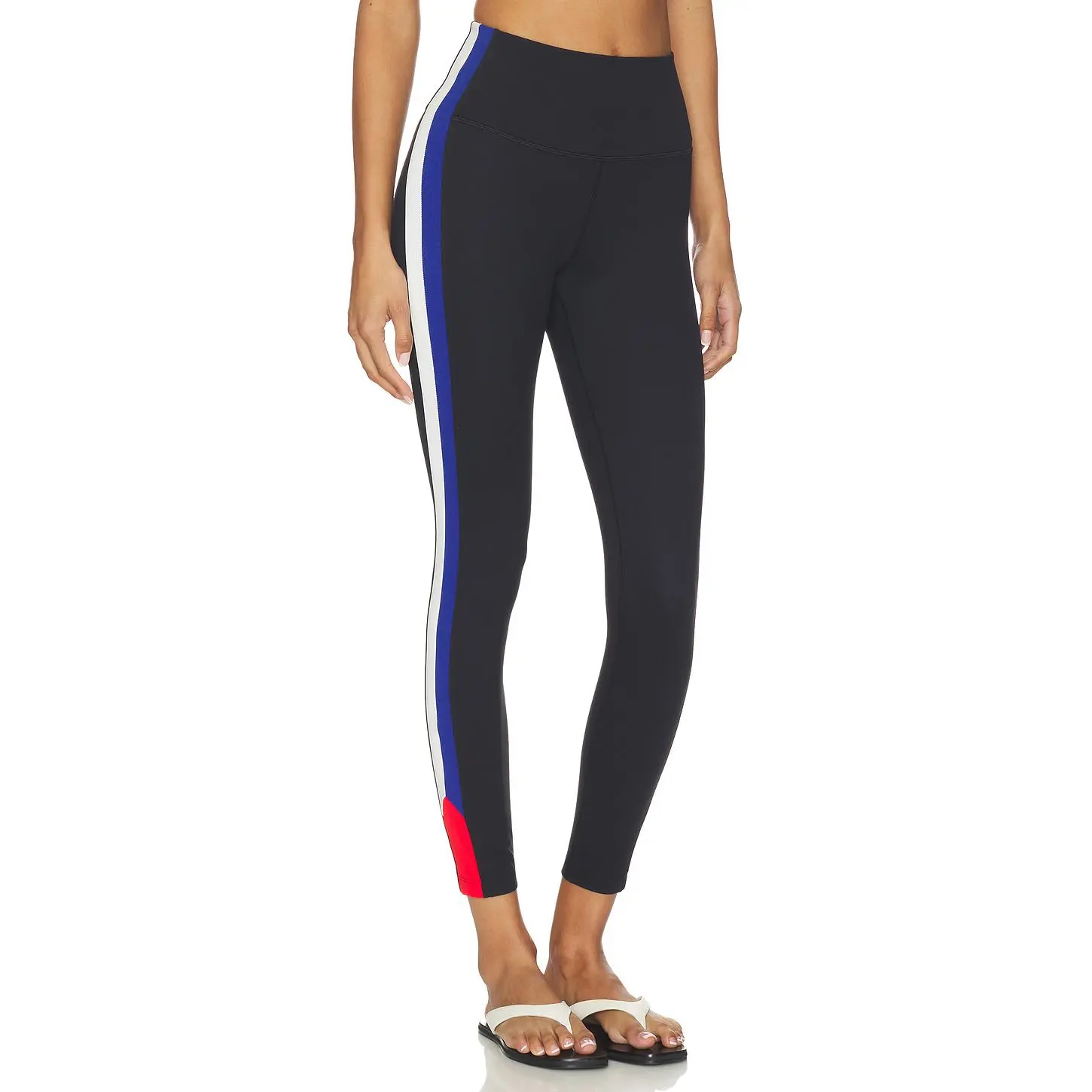 Splits59 Monah High Waist Rigor Legging 7/8 Legging in Black & Cobalt