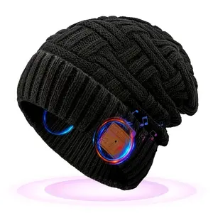 New Smart Wireless Music Hat, Thermal Earphone Beanie, Fashion Warm Knit Cap, Christmas Gift, Outdoor Winter Gear, Warm And interesting, Unique Music Gift,Warm and interesting hats for autumn and winter!Ideal  Warm Gifts For Thanksgiving Day,Christmas,New