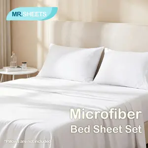 [Mother's Day Gift] NTBAY 1800 Series Microfiber Bed Sheet Set, Ultra Soft Brushed Fabric for Hotel Comfort, Breathable & Wrinkle Free, Deep Pocket 3/4 Piece