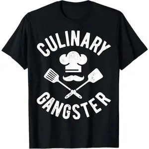 Chef Culinary Gangster Men Women Cook Cooking Hat Vintage T-Shirt