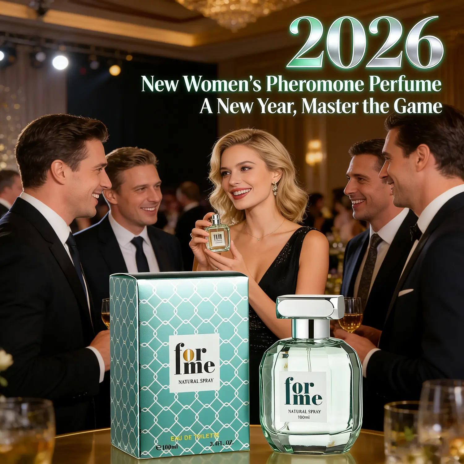 Sovereign 2026 Pheromone Perfume for Women - Long-Lasting Fragrance for Attraction with Bruised Rose, Black Honey & Animalic Musk for a Night Out, Wonderful Night Out