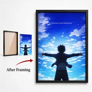 Eren Yeager "Freedom" Quote Poster - Attack on Titan Anime Wall Art, Motivational Manga Print, Aesthetic  Decor for Living  & Bedroom room tiktokshopspringglowup