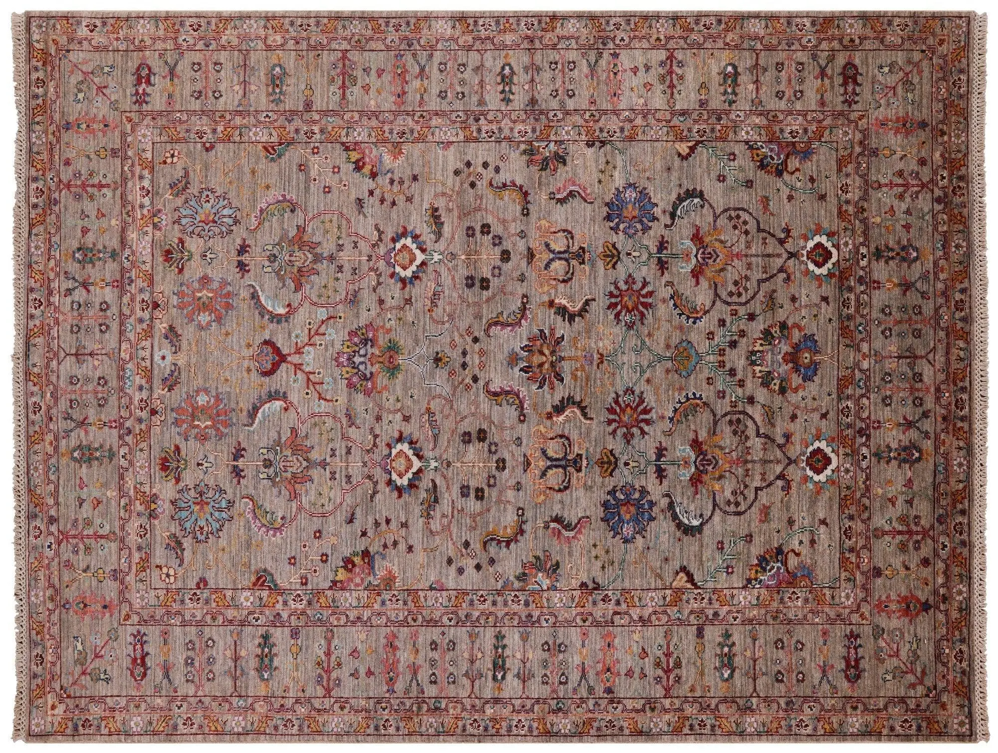 Handmade Persian Tabriz Rug 5' 9" X 7' 6" - Q7613