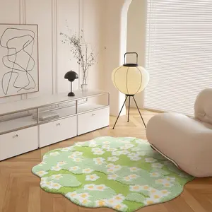 Green Moss Rug，Fairyland Rug，Irregularly Shaped，Non-Slip, Tufted,Polyester Bedroom Carpet carpet