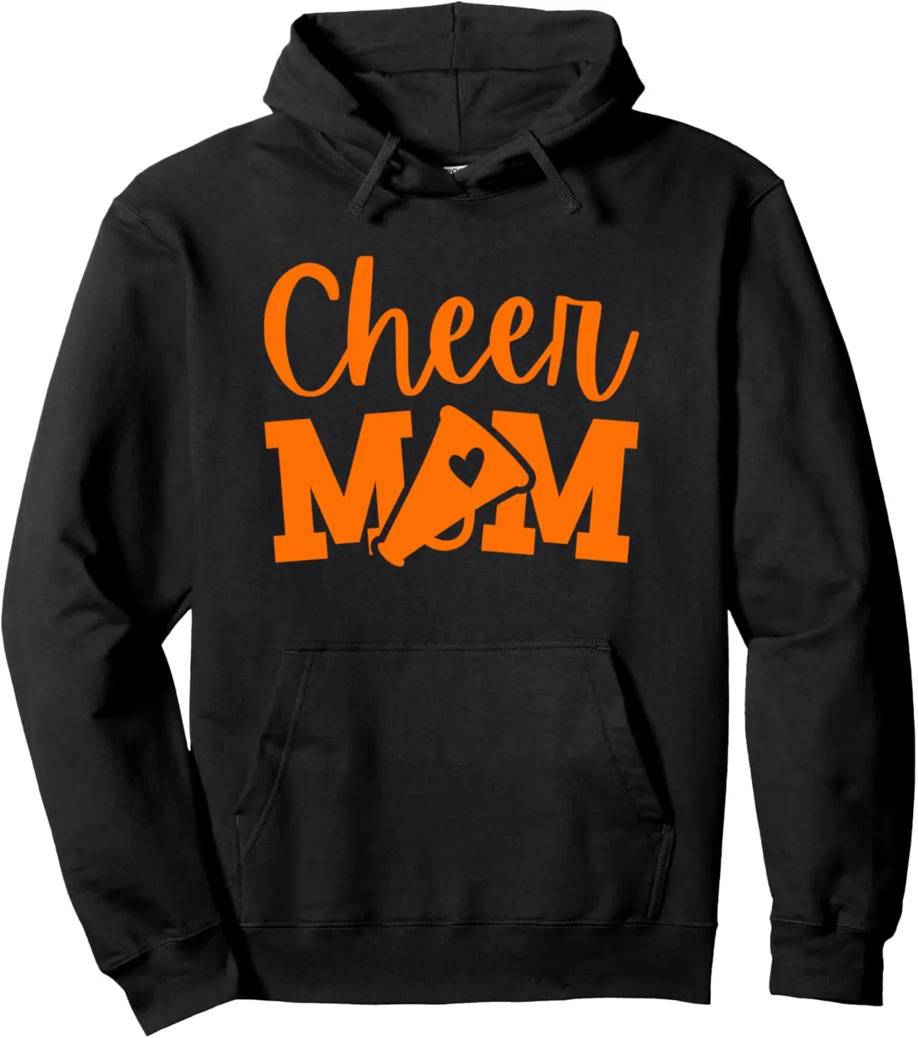 Cheer Mom Orange Cheerleading Pullover Hoodie