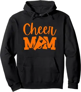 Cheer Mom Orange Cheerleading Pullover Hoodie