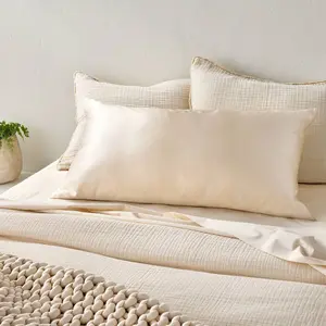 King Solid Silk Pillowcase Natural - Casaluna