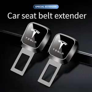 Zinc Alloy Plated Parts for Tesla Model Y/3/x, Car Seat Safety Belt Extender, Seatbelt Buckle Plug-In, Automotive Accessories, Car Accessory