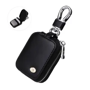 PU Leather Earbud Case with Keychain, Zipper Portable Protective Storage Pouch for AirPods 1/2/3/4/Pro 2, Wireless Earphones, USB Cable and Small Accessories