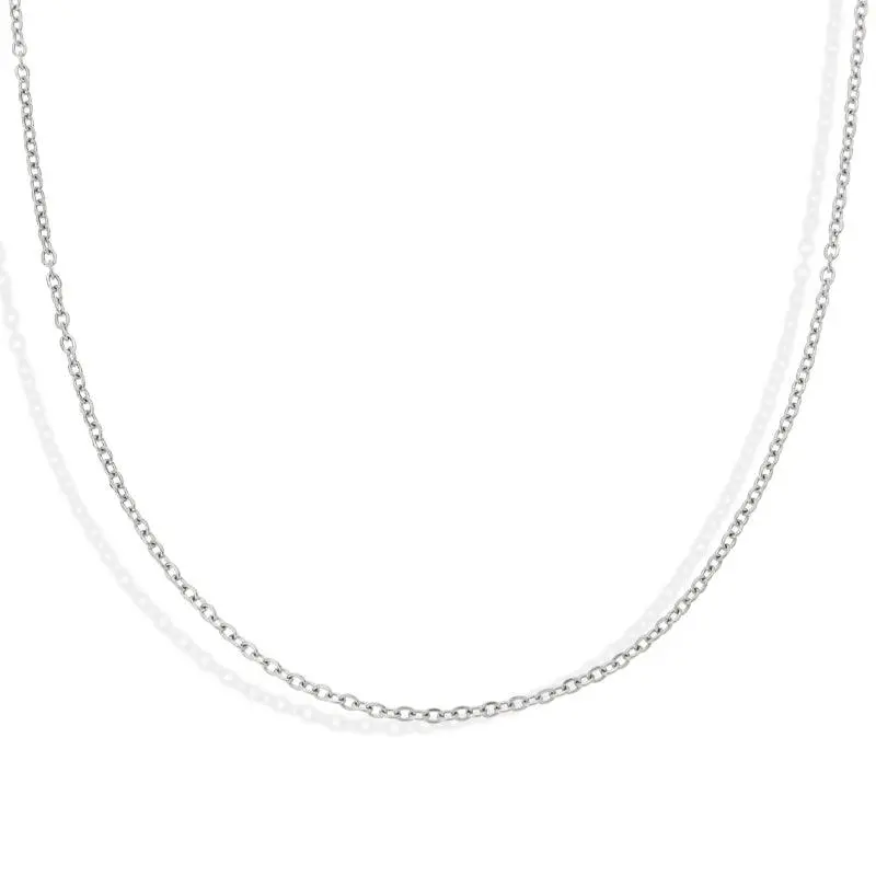 EVRY JEWELS Gold or Silver Plated Stainless Steel Women's Hypoallergenic Kate Necklace