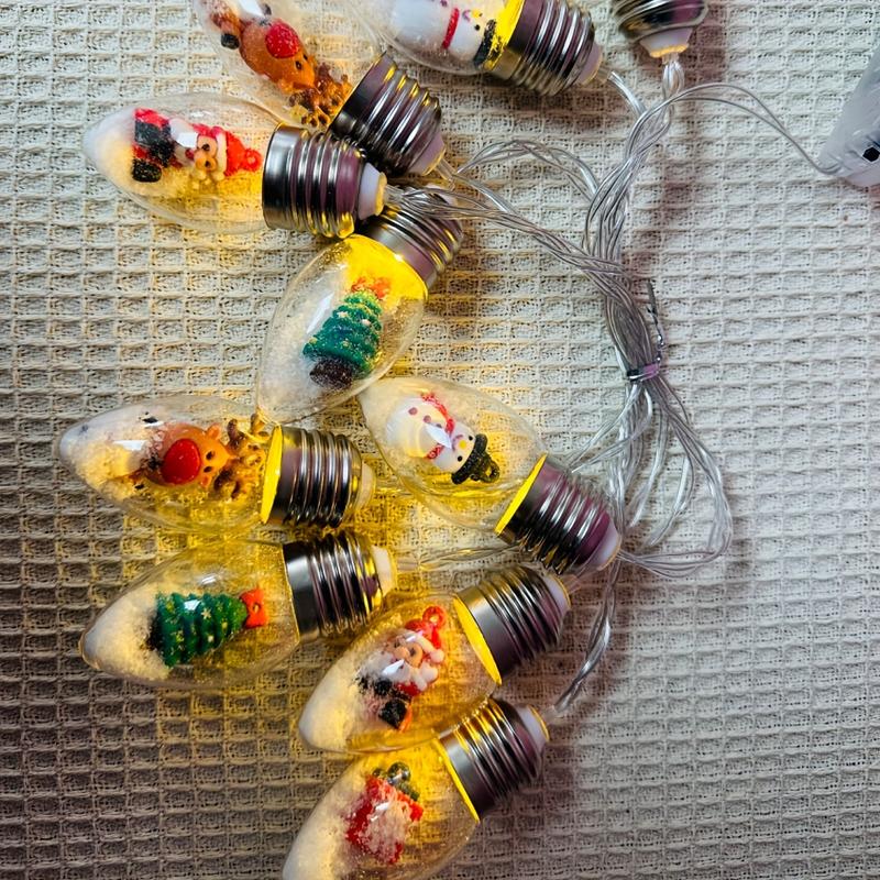 New Beautiful 6.5 Feet Christmas Wish Orbs Lights with 10 One LED Lights-Battery Powered, Perfect for Holiday Decoration and Celebration Lighting 2024 Exquisite Life