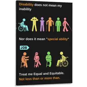 Not All Disabilities in Life Are Visible. Popular Science Poster (3) Bedroom Office Printed Canvas Wall Art Decoration Poster Frame-style 08x12inch(20x30cm)