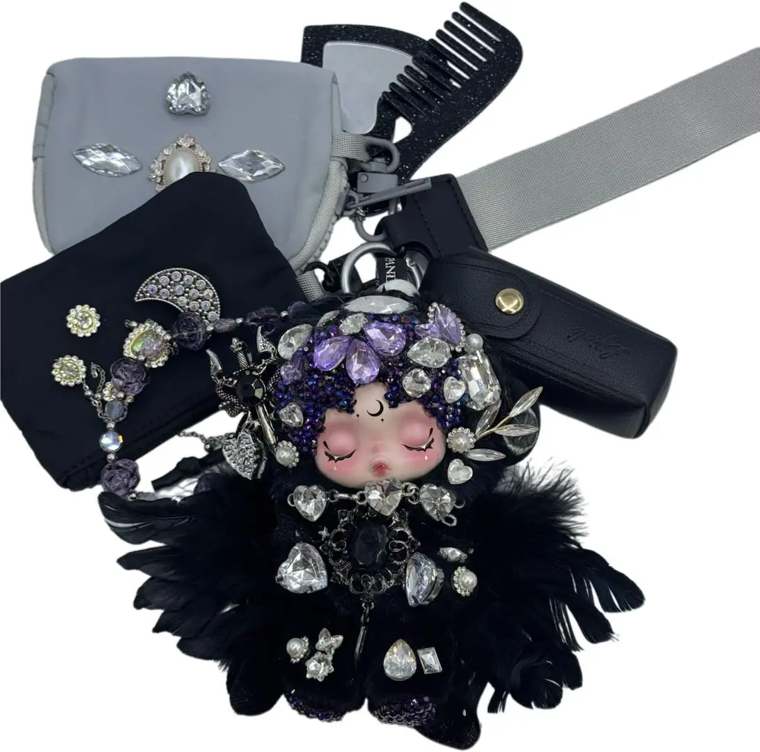 Handmade Wrislet Wallet With Diamond Plush Doll with Cream Glue, Doll DIY – Kosbling Handmade Blind Bag