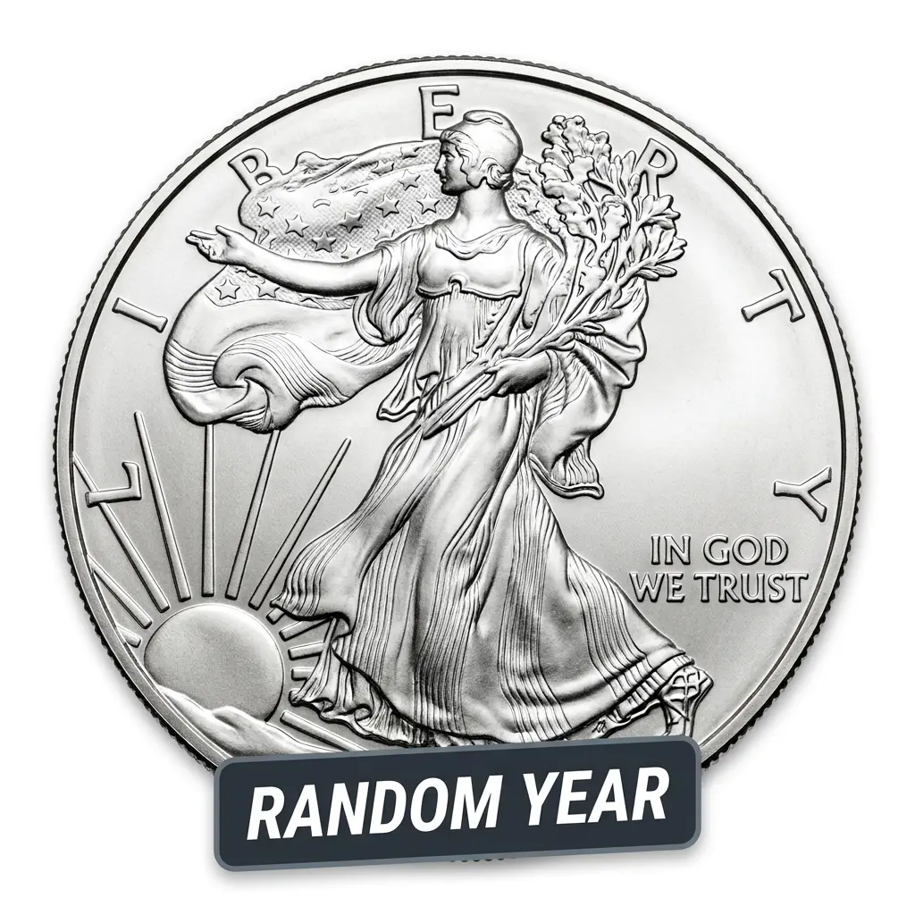 1 OZ AMERICAN SILVER EAGLE COIN BU YEAR VARIES