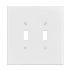 Enerlites Toggle Switch Two-Gang Wall Plate, Over-Size