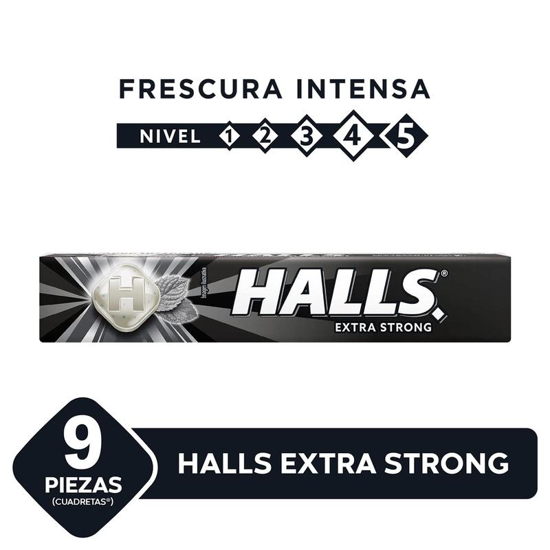 Halls Black Extra Strength Flavor Mexican Candy (12 pack)