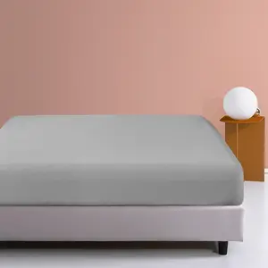 Microfiber Fitted Sheet, Ultra-Soft and Durable, Wrinkle, Fade, Stain Resistant, Deep Pocket, Smoke Grey
