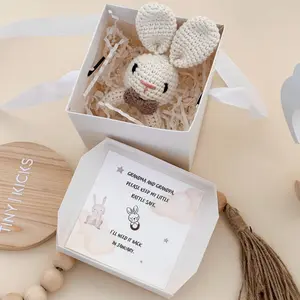 Grandparents Pregnancy Announcement Box – Keep my Rattle safe baby reveal gift