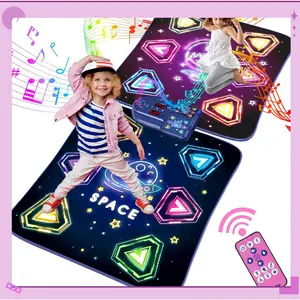 Dance Mat Toys for 3-12 Year Old Girls Boy, 2 Players Dance Mat with Light-up 12 Buttons & 5 Games Mode,Kids Dance Game Toy for Girl, Xmas Birthday Gifts for 3 4 5 6 7 8 9 10+ Year Old Girls Boys(Gag Toys & Practical Jokes)(Gag Toys & Practical Jokes)