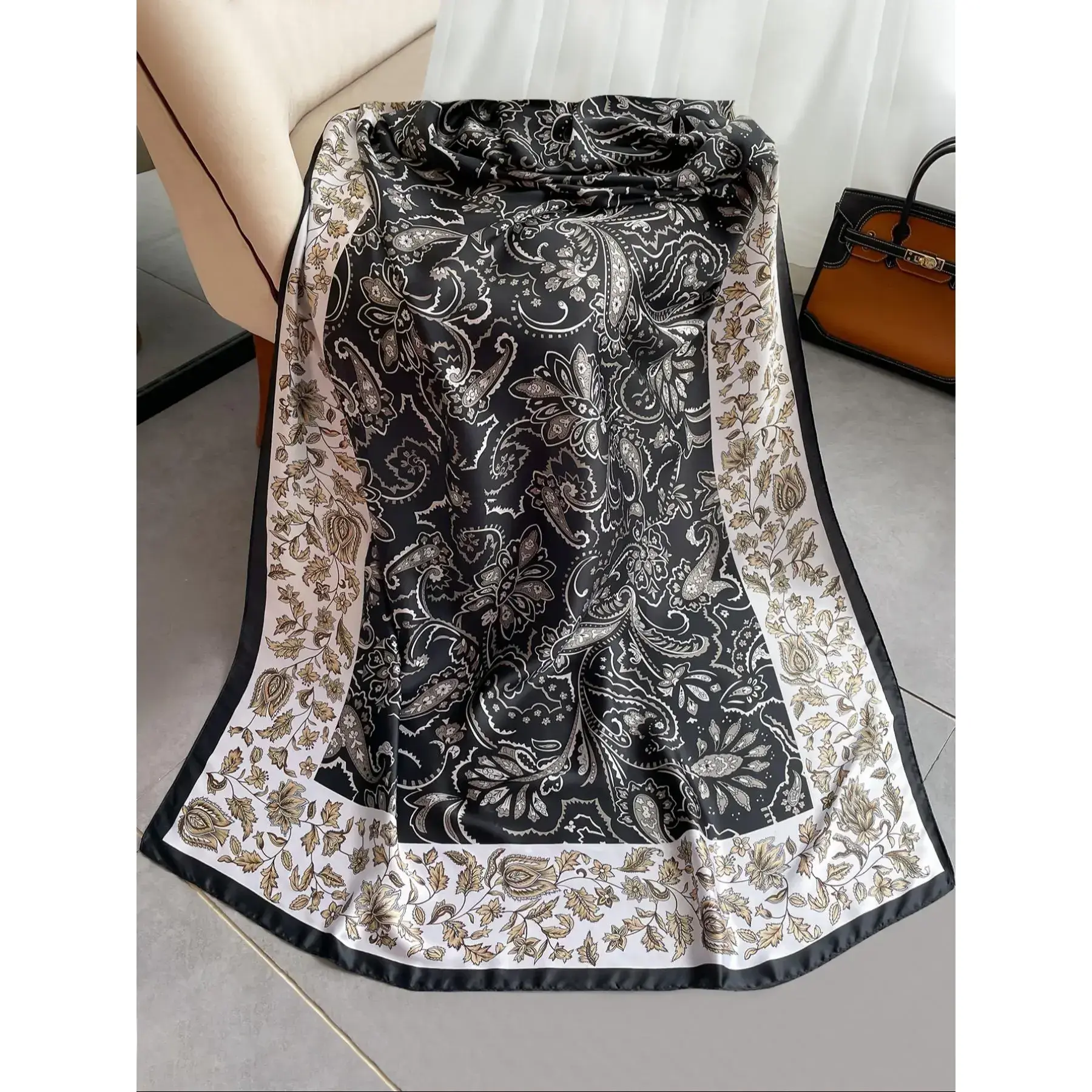 Paisley Print Scarf, Soft Comfortable Breathable Shawl for Women & Men, Casual Versatile Scarf for All Seasons Paisley Print Scarf, Soft Comfortable Breathable Shawl for Women & Men, Casual Versatile Scarf for All Seasons