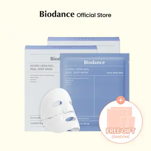 [Biodance Offcial] Ceranol Hydrogel Cera-nol Real Deep Mask | Overnight Hydrogel Mask, Soothing, Moisturizing, Nourishing, Hyaluronic Acid, Sensitive Skin Repair, Moisture,  Skin Barrier Care Mask, 34g * 8ea + FREE GIFT