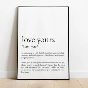 Love Yourz J. Cole Printable Quote, Music Poster, Aesthetic Bedroom Decor, Motivational Wall Art, Gift for Mom, Birthday Gift Idea
