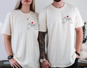 Personalized Holding Hands Valentine Shirt: Custom Name Couple Tee, Valentine’s Day Gift