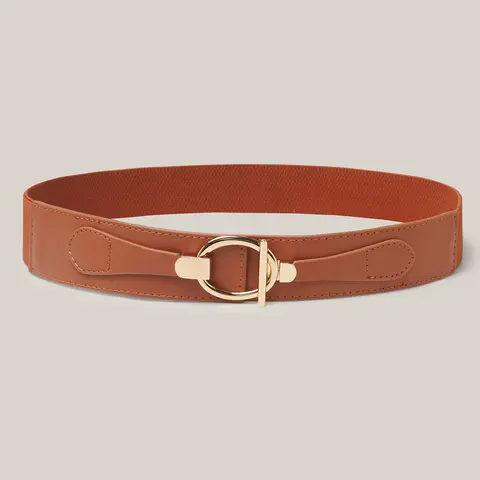 BloomChic Women's  Vintage Oval Buckle Adjustable Belt  - Regular Synthetic Fashion Accessory for Women, Jeans, Dresses, Resort & Fall Outfits, SohoChic